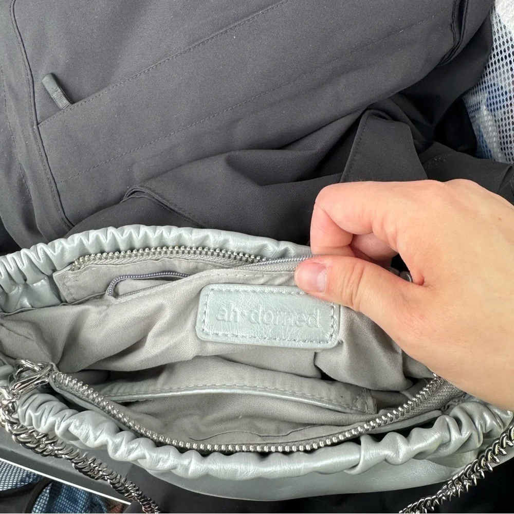 Silver ahdorned crossbody bag
